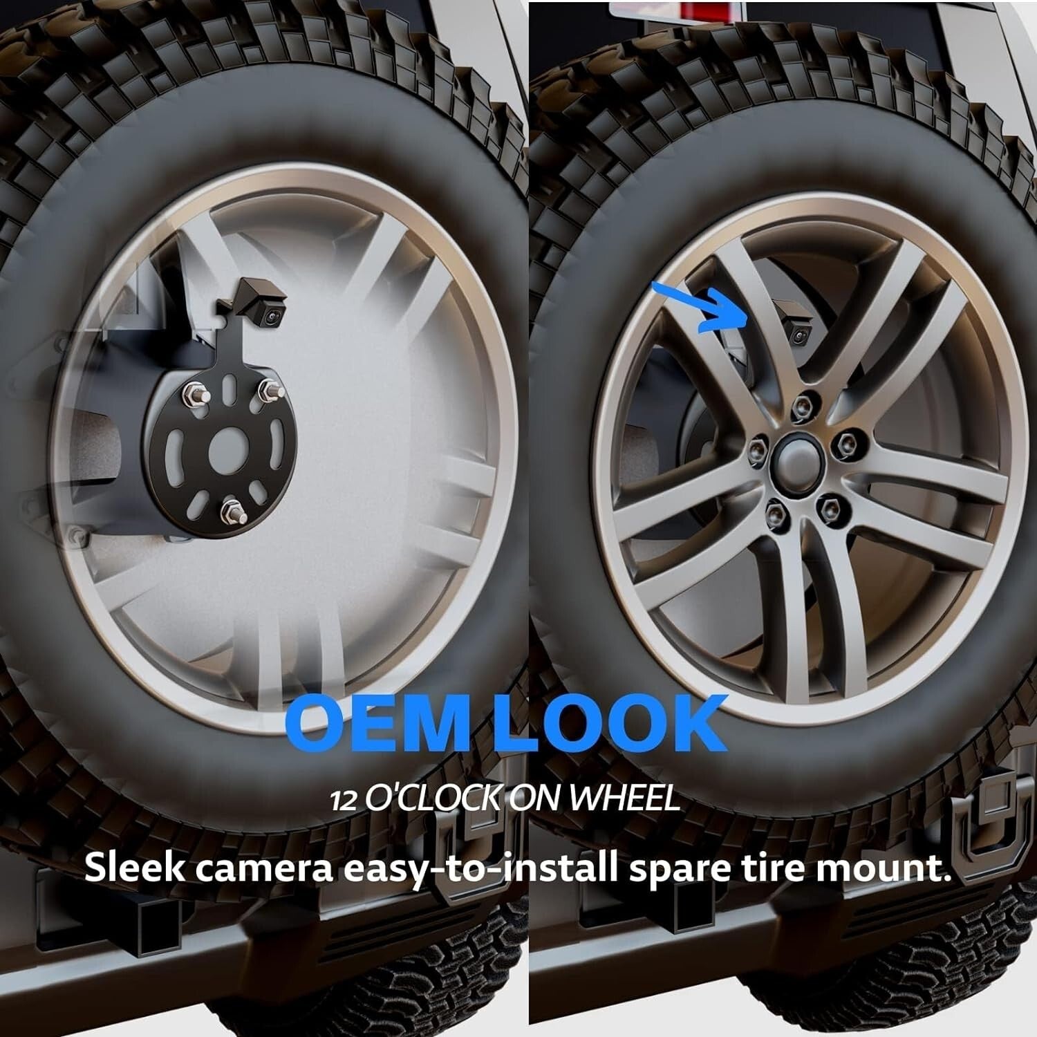 Jeep Wrangler JK JKU Backup Camera - Easy Install, OEM & Aftermarket Adapter