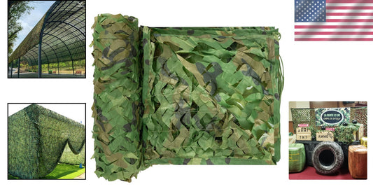 Custom Woodland Camo Netting 16.5x20ft - Lightweight for Hunting & Camping