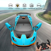 Load image into Gallery viewer, Blue Lamborghini Huracán STO R/C Toy Car 1/14 Scale - Perfect Gift for Ages 8-12