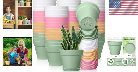 Versatile 54-Pack 4-Inch Planters with Drainage - Ideal for Succulents & Herbs