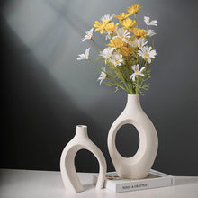 Load image into Gallery viewer, Elegant XL Handmade Beige Ceramic Vases Set - Perfect for Stylish Centerpieces