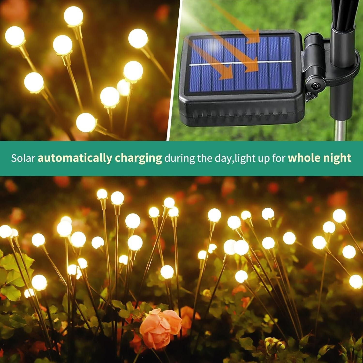 10 Pack Solar Garden Lights – Waterproof 80LED's for Romantic Outdoor Decor