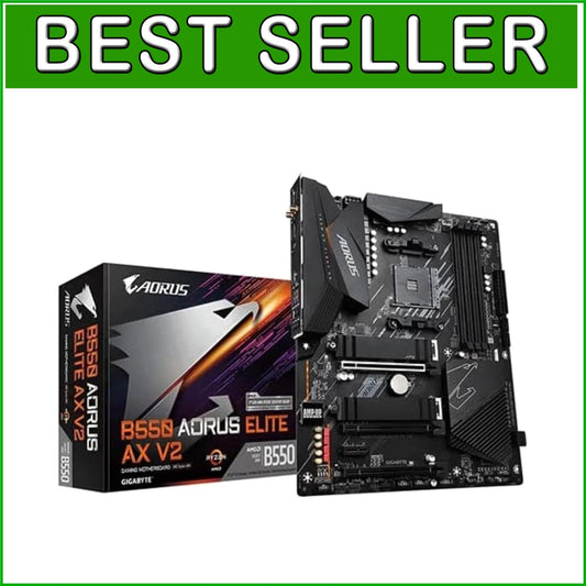 B550 Aorus Elite Ax V2: Ultra-Durable ATX Motherboard with 12+2 Power Phases