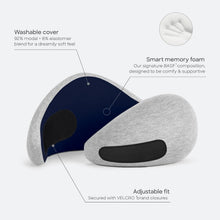 Load image into Gallery viewer, Compact Deep Blue Travel Neck Pillow with Asymmetrical Design - Washable Cover