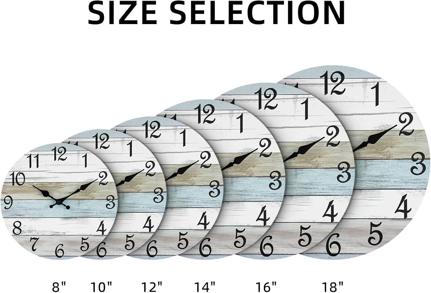 Elegant 16" Battery-Operated Wall Clock - Rustic Decor for Living Room & Office