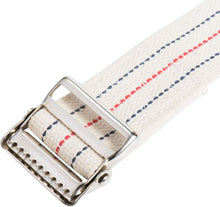 Load image into Gallery viewer, Pack of 10 Durable Transfer Gait Belts with Metal Buckles - Beige Striped Design