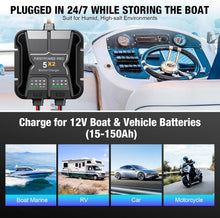 Load image into Gallery viewer, IP68 Onboard Battery Charger - 2-Bank, 10A for SLA/Lithium &amp; Calcium Batteries