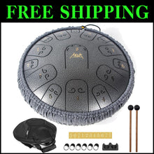 Load image into Gallery viewer, Ethereal Sound 14" Steel Tongue Drum - Perfect for Beginners and Professionals