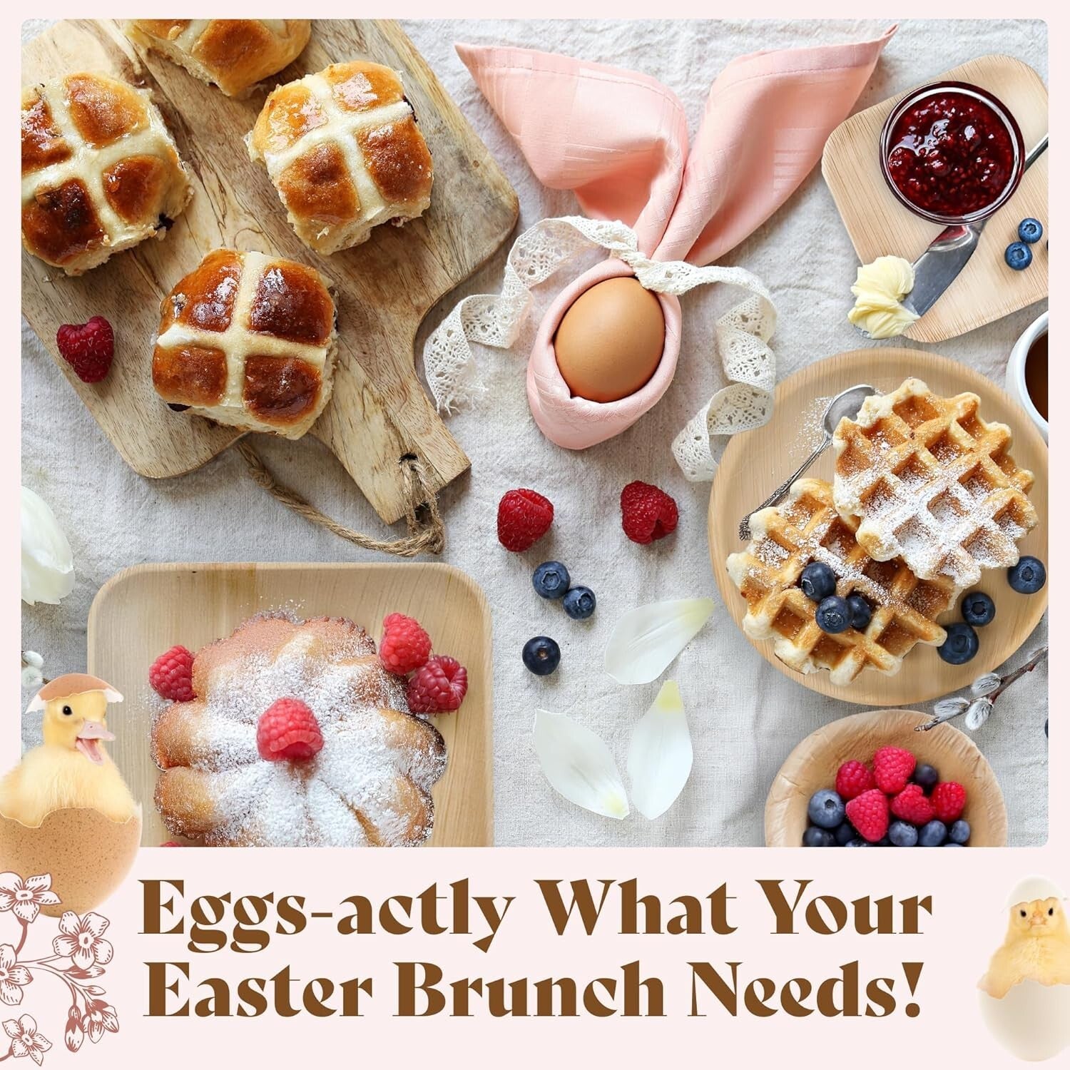 Eco-Friendly 48-Piece Set - Biodegradable 10" & 7" Square Palm Leaf Plates