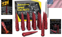 Load image into Gallery viewer, High-Strength Spike Lug Nuts Set, 20pcs 1/2-20 Red for Jeep Liberty &amp; Dodge