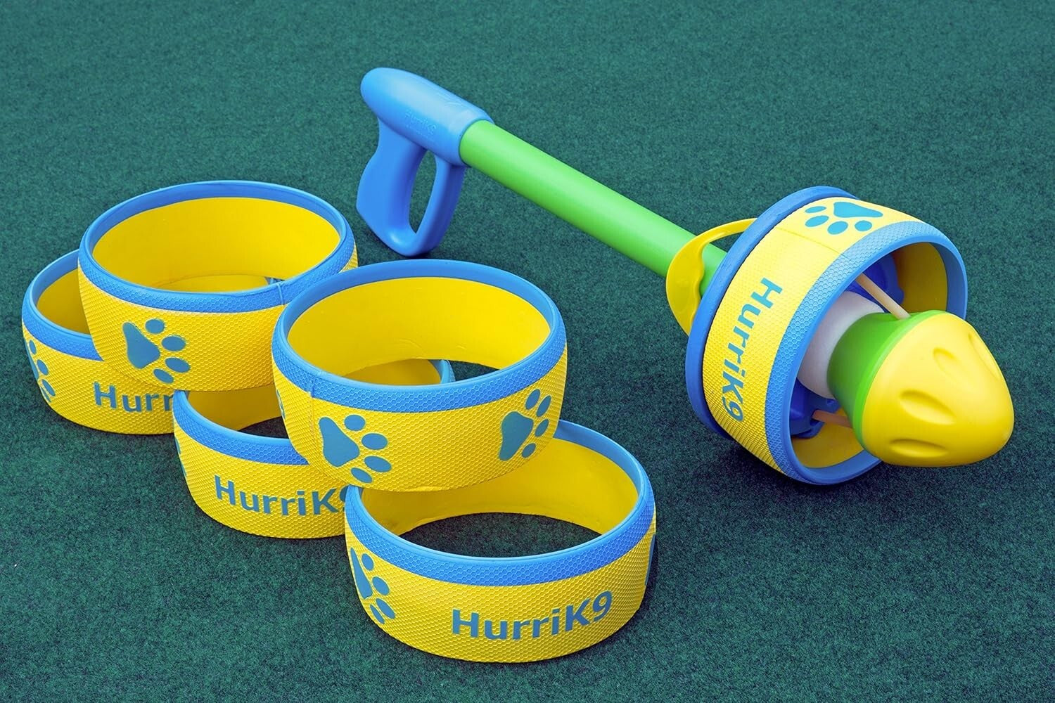Quickly Exercise Your Dog: Value Pack Flying Ring Launcher & 6 EVA Foam Rings