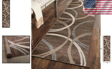 Load image into Gallery viewer, Stylish 2'7" x 6' Brown Area Rug, Soft Polypropylene, Perfect for Indoor Living