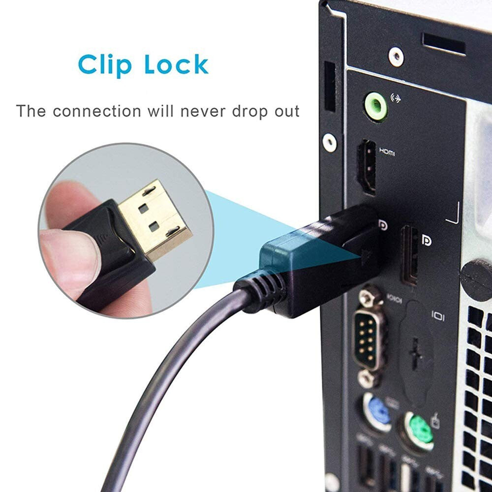 Portable Dual HD DisplayPort to HDMI Cable - Ideal for Laptops and Monitors