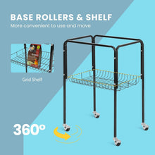 Load image into Gallery viewer, 64-Inch Black Bird Cage with Play Top &amp; Rolling Stand for Parrots and More