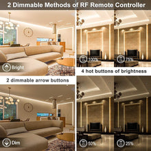 Load image into Gallery viewer, 65.6ft Dimmable Warm White LED Strip Lights with RF Remote - Perfect Ambiance