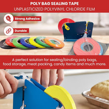 Load image into Gallery viewer, Hand-Tearable Red Sealing Tape - 3/8 in. x 180 yds, Pack of 10 for Easy Use