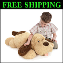 Load image into Gallery viewer, Oversized 40-Inch Brown Dog Plush Toy – Ultimate Comfort for Kids' Rooms