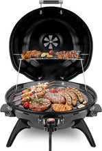 Load image into Gallery viewer, 15-Serving Electric Indoor/Outdoor Grill - Removable Stand &amp; Double Layer Design