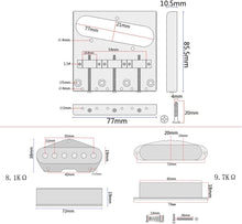 Load image into Gallery viewer, High-Quality Guitar Hardware Kit: Saddle Bridge with Neck Pickup &amp; Control Plate