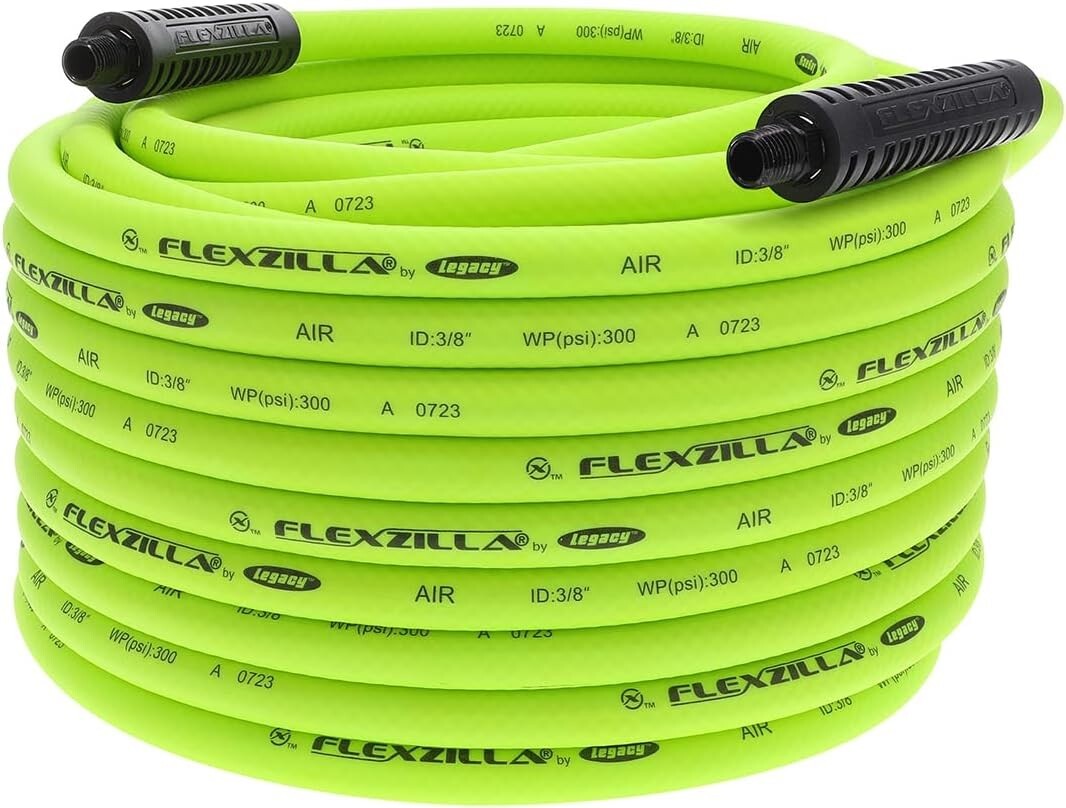 Durable 3/8 in. Air Hose, 100 ft Length with Crush-Resistant Aluminum Fittings
