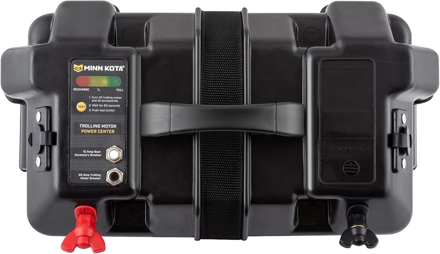 Efficient Trolling Motor Battery Center, Resettable Circuit Breakers & Terminals