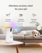 Load image into Gallery viewer, 360° Rotating Dog Camera with Treat Dispenser: Stay Connected with Your Pup