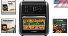 Load image into Gallery viewer, Family-Sized 12-Quart Air Fryer Oven - 6 Functions, Touch Control &amp; Easy Cleanup