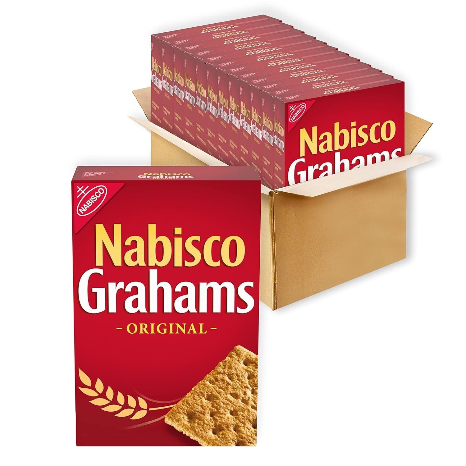 Original Graham Crackers in 12 Bulk Boxes - Perfect for On-the-Go Snacking