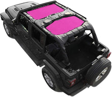 Load image into Gallery viewer, Pink Mesh Sun Shade Top for Jeep Wrangler JL 2018-2023 – UV Blocker &amp; Noise R...