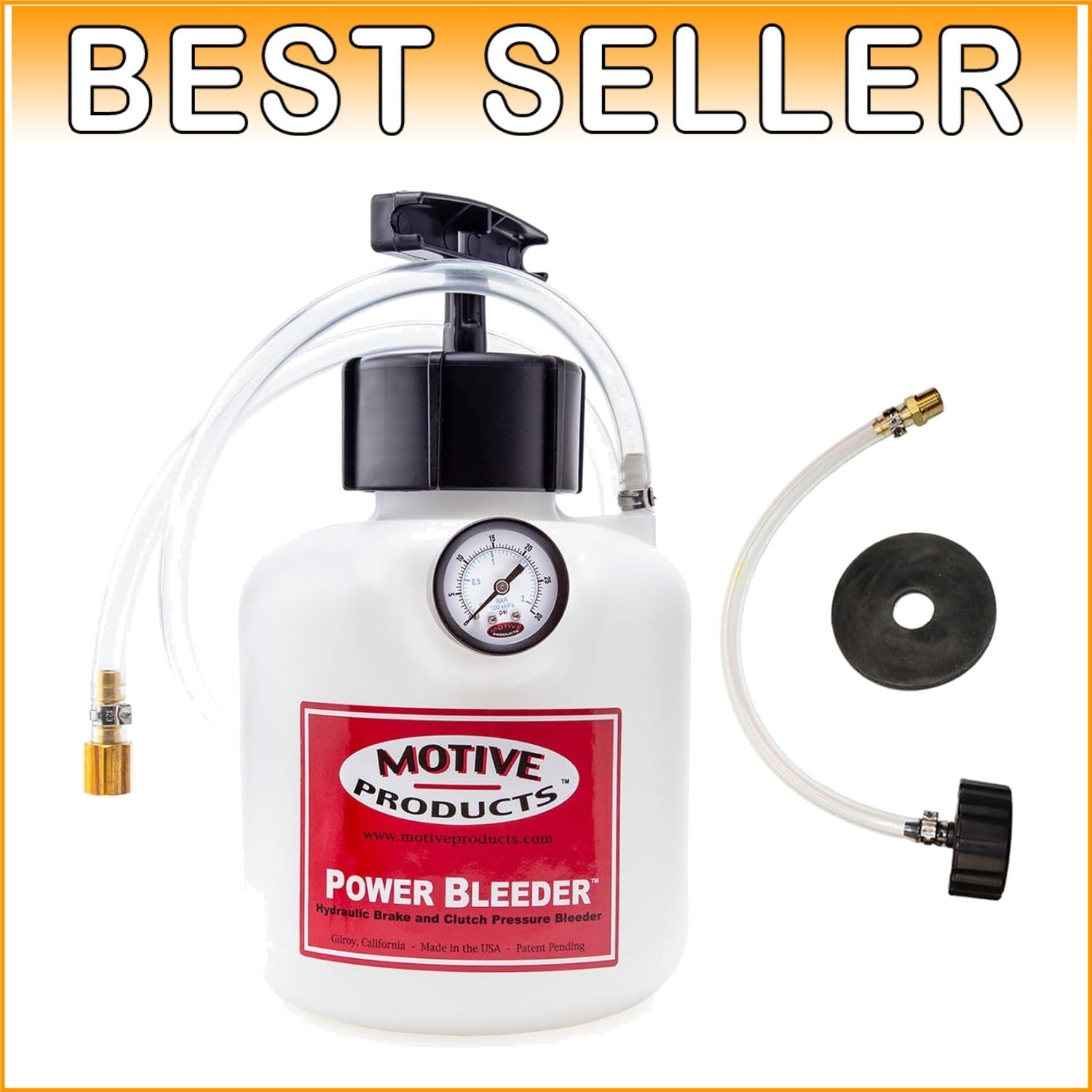 Durable 0 European Power Brake Bleeder Kit - Easy One-Person Operation