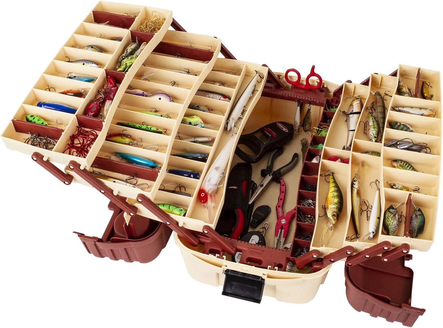 Hip Roof 7-Tray Fishing Box - Customizable Storage with Water-Resistant Design