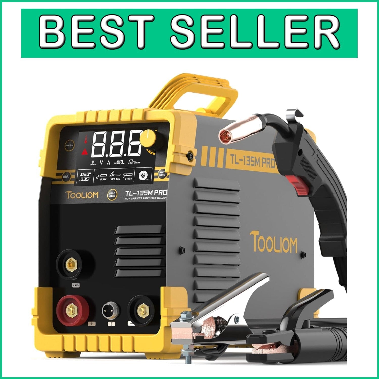 135A MIG Welder for Home & Professional Use - LCD, Gasless, 3-in-1 Functionality