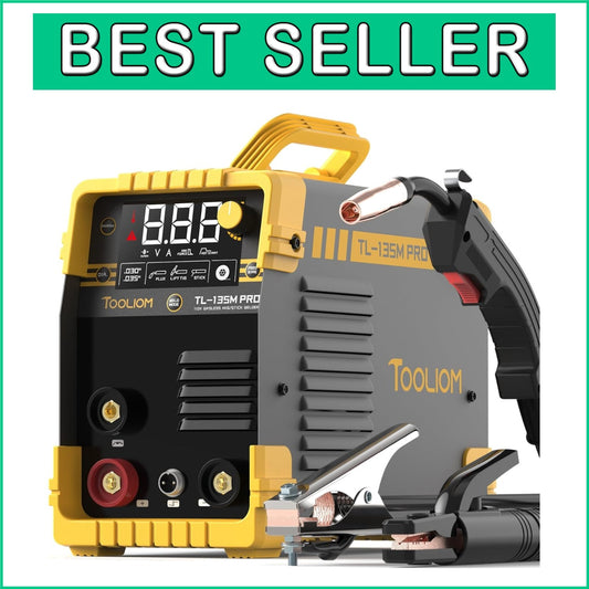 135A MIG Welder for Home & Professional Use - LCD, Gasless, 3-in-1 Functionality