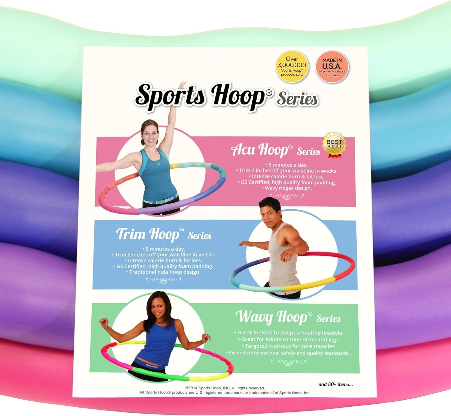 Comfortable & Durable Premium Weighted Hula Hoop - Ideal Fitness for Adults