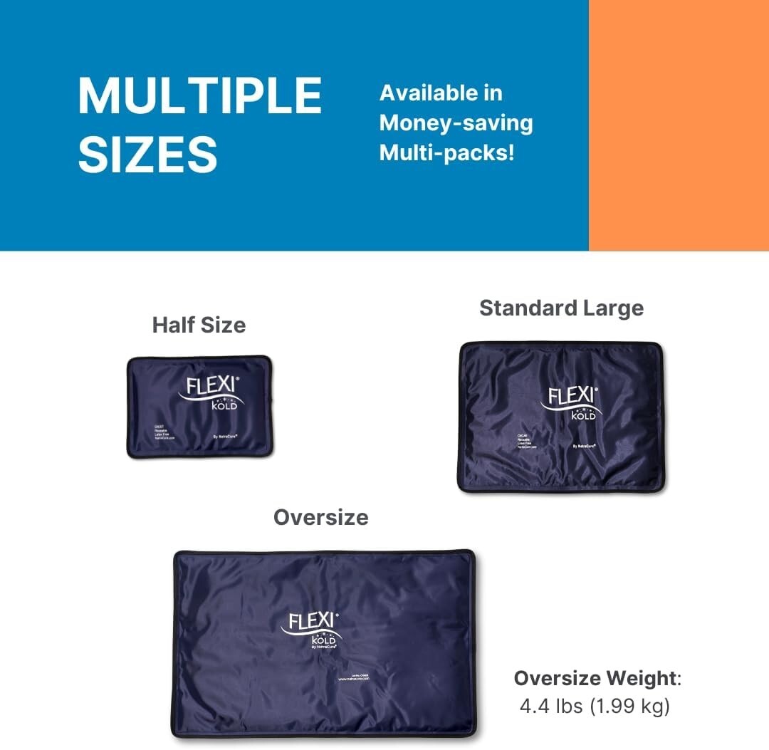FlexiKold Customized Comfort - Extra Large Gel Ice Pack for Injuries & Soreness