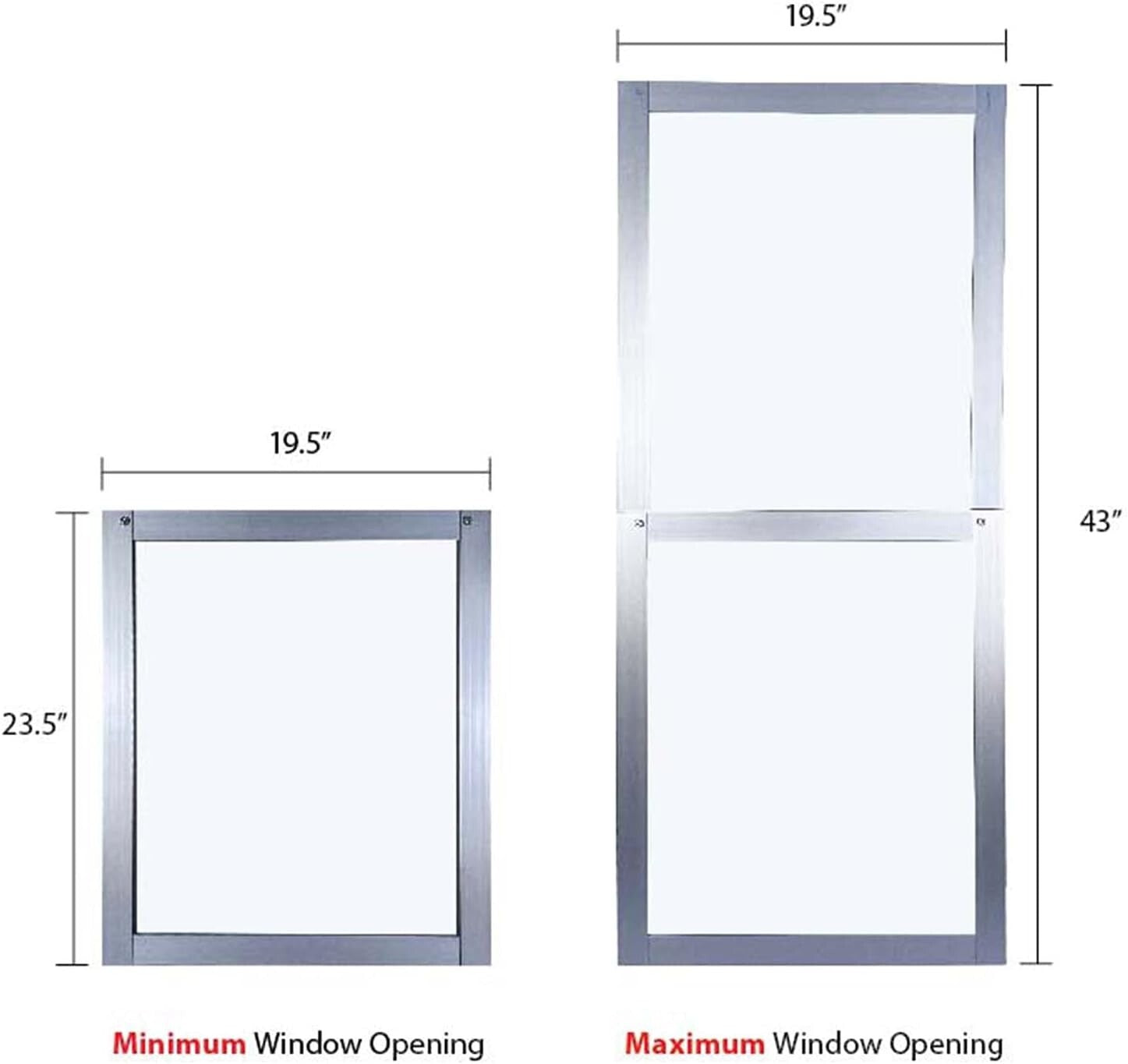 Energy Efficient Sliding Window Kit with Reinforced Aluminum for AC Installation
