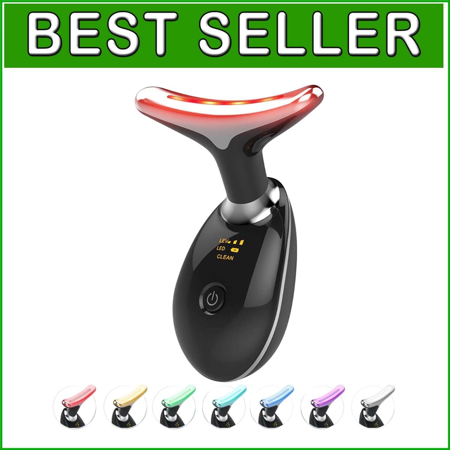 Multi-Functional Glossy Black Face Neck Massager - Elevate Your Skin Routine