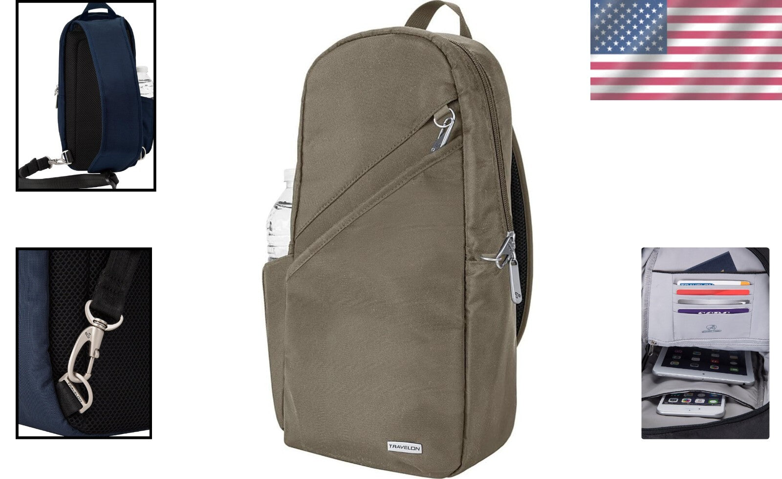 Lightweight & Versatile Anti-Theft Sling Bag with Organizational Compartments