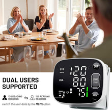 Load image into Gallery viewer, Voice Broadcast Wrist BP Monitor with 240 Readings - Rechargeable &amp; Easy to Use