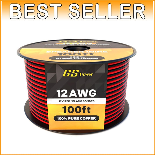 12 Gauge Wire 100ft - Premium Stranded Copper for Audio & Automotive Use