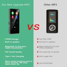 Load image into Gallery viewer, Portable 128GB MP3 Player with Bluetooth 5.2 &amp; Built-in HD Speaker – Great Gift!