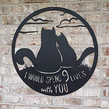 Load image into Gallery viewer, Celebrate Love with 9 Lives Together Valentine's Sign - Perfect for Cat Lovers