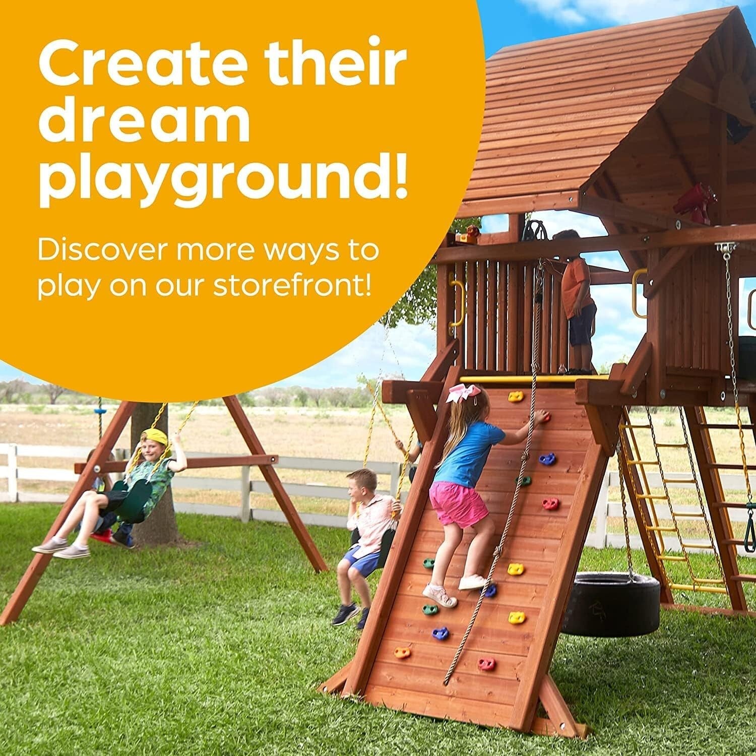 Weather-Resistant Green Swing Replacement Kit for Kids - 300 lbs Capacity