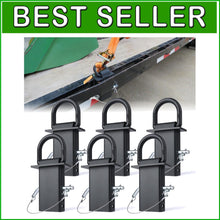 Load image into Gallery viewer, Adjustable 5/8" Heavy-Duty Stake Pocket D Rings for Flatbed Trailer Tie-Downs