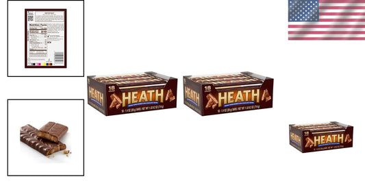 Chocolatey English Toffee Candy Bars, Gluten-Free, Perfect for Snacking Anytime