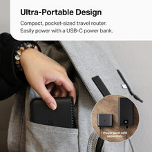 Load image into Gallery viewer, Multi-Mode Portable Wi-Fi 6 Travel Router for Safe Public WiFi Access Anywhere