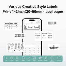 Load image into Gallery viewer, Efficient Gray-White Label Maker with Bluetooth &amp; USB - Ideal for Small Business