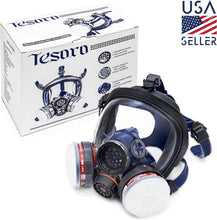 Load image into Gallery viewer, Full Face Organic Vapor Respirator with Anti-Fog Lens - Heavy Duty Protection
