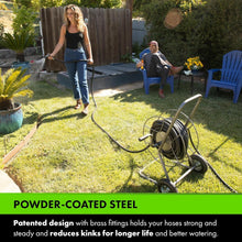 Load image into Gallery viewer, Garden-Ready Heavy-Duty Hose Cart with Wheels - Store 200' of Hose Effortlessly