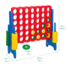 Load image into Gallery viewer, Family-Friendly Jumbo Connect 4 Outdoor Game - Safe &amp; Educational Fun